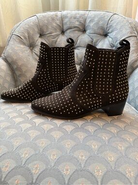 BCBGeneration Black Studded Chelsea Ankle Boots